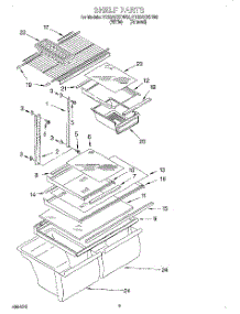 05 - Shelf, Lit / Optional parts for Roper Refrigerator RT20AKXFW00 from AppliancePartsPros.com