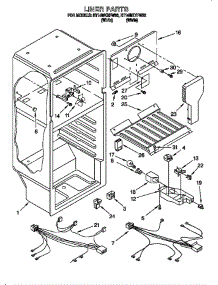 Liner parts for Roper Refrigerator RT14WKXFN00 from AppliancePartsPros.com