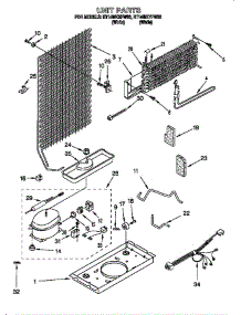Unit parts for Roper Refrigerator RT14WKXFN00 from AppliancePartsPros.com