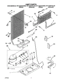 04 - Unit parts for Roper Refrigerator RT14GDYAL00 from AppliancePartsPros.com
