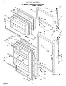02 - Door parts for Roper Refrigerator RT14DMXDN01 from AppliancePartsPros.com