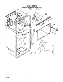 02 - Liner parts for Roper Refrigerator RT25BKXZW00 from AppliancePartsPros.com