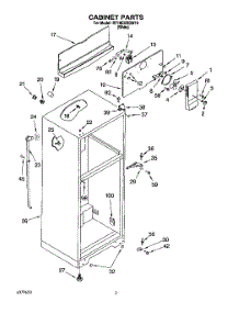 02 - Cabinet parts for Roper Refrigerator RT18EKRBW10 from AppliancePartsPros.com