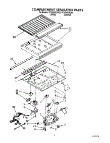 03 - Compartment Separator parts for Roper Refrigerator RT25BKXZW00 from AppliancePartsPros.com