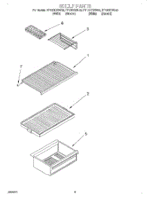 06 - Shelf parts for Roper Refrigerator RT12DKYEW00 from AppliancePartsPros.com