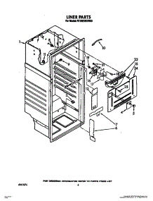 03 - Liner parts for Roper Refrigerator RT18EKRXW00 from AppliancePartsPros.com