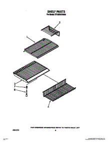 05 - Shelf parts for Roper Refrigerator RT18EKRXW00 from AppliancePartsPros.com