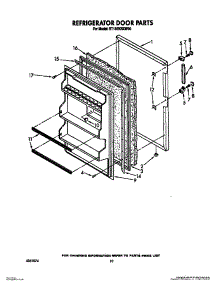 08 - Refrigerator Door, Lit / Optional parts for Roper Refrigerator RT18EKRXW00 from AppliancePartsPros.com