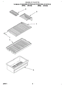 06 - Shelf parts for Roper Refrigerator RT14VKYDW00 from AppliancePartsPros.com