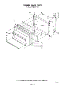 06 - Freezer Door parts for Roper Refrigerator RT18BMXVW00 from AppliancePartsPros.com