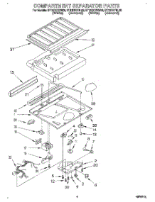 03 - Compartment Separator parts for Roper Refrigerator RT12DKYDL00 from AppliancePartsPros.com
