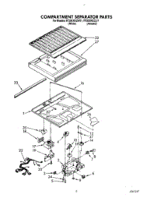 04 - Compartment Separator parts for Roper Refrigerator RT20CKXZW01 from AppliancePartsPros.com