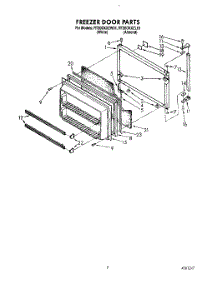 06 - Freezer Door parts for Roper Refrigerator RT20CKXZW01 from AppliancePartsPros.com
