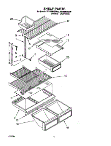 04 - Shelf parts for Roper Refrigerator RT18BMXBL00 from AppliancePartsPros.com