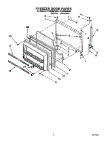 05 - Freezer Door parts for Roper Refrigerator RT18BMXBL00 from AppliancePartsPros.com