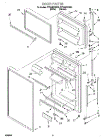 02 - Door parts for Roper Refrigerator RT20AKXDW00 from AppliancePartsPros.com
