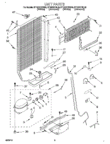 04 - Unit parts for Roper Refrigerator RT12DKYDW00 from AppliancePartsPros.com