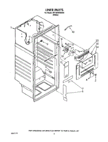 04 - Liner parts for Roper Refrigerator RT18EKRXW02 from AppliancePartsPros.com