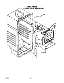 Liner parts for Roper Refrigerator RT14DCYVW11 from AppliancePartsPros.com