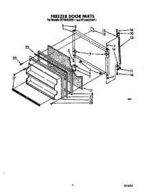 Freezer Door parts for Roper Refrigerator RT14DCYVW11 from AppliancePartsPros.com