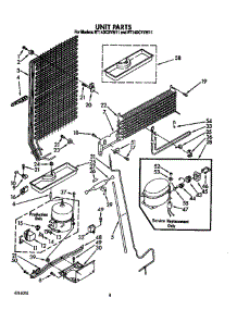 Unit parts for Roper Refrigerator RT14DCYVW11 from AppliancePartsPros.com