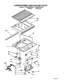 04 - Compartment Separator parts for Roper Refrigerator RT20AKXZW01 from AppliancePartsPros.com