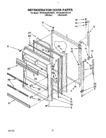 08 - Refrigerator Door, Lit / Optional parts for Roper Refrigerator RT20AKXZW01 from AppliancePartsPros.com