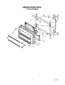 05 - Freezer Door parts for Roper Refrigerator RT20AKXWW01 from AppliancePartsPros.com