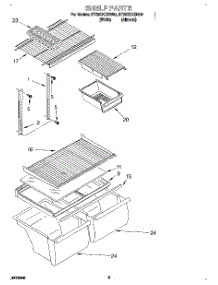 05 - Shelf, Lit / Optional parts for Roper Refrigerator RT20DKXDN00 from AppliancePartsPros.com