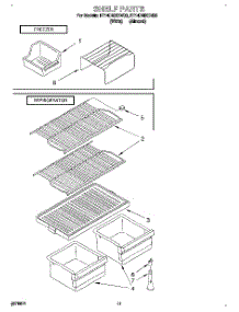 06 - Shelf parts for Roper Refrigerator RT14DMXDW00 from AppliancePartsPros.com
