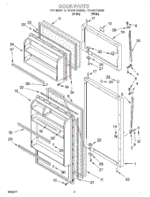 02 - Door parts for Roper Refrigerator RT14WKXGW02 from AppliancePartsPros.com