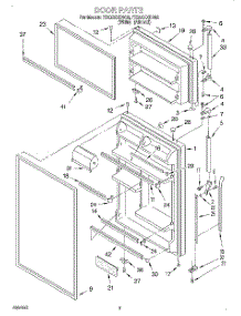 02 - Door parts for Roper Refrigerator RT20AKXDW02 from AppliancePartsPros.com