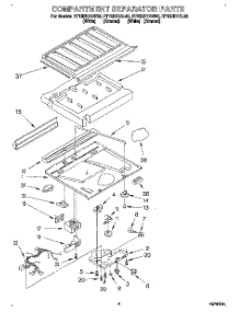 03 - Compartment Separator parts for Roper Refrigerator RT12DKYAW00 from AppliancePartsPros.com