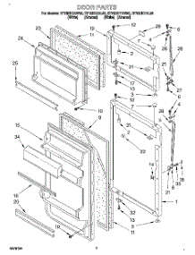 05 - Door, Lit / Optional parts for Roper Refrigerator RT12DKYAW00 from AppliancePartsPros.com