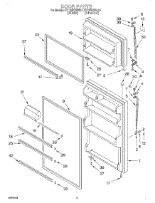 02 - Door parts for Roper Refrigerator RT16VKXBL01 from AppliancePartsPros.com