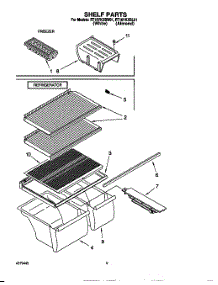 05 - Shelf, Lit / Optional parts for Roper Refrigerator RT16VKXBL01 from AppliancePartsPros.com