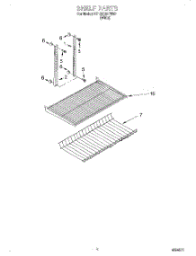 03 - Shelf parts for Roper Refrigerator RT18ECRFW00 from AppliancePartsPros.com