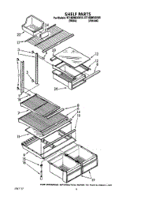 05 - Shelf parts for Roper Refrigerator RT18BMXXW00 from AppliancePartsPros.com