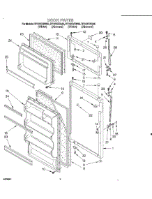 05 - Door, Lit / Optional parts for Roper Refrigerator RT14VKXBW00 from AppliancePartsPros.com