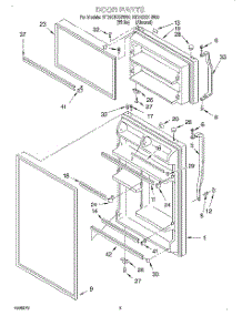 02 - Door parts for Roper Refrigerator RT21DKXHN00 from AppliancePartsPros.com