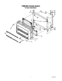 05 - Freezer Door parts for Roper Refrigerator RT20CKXWW01 from AppliancePartsPros.com