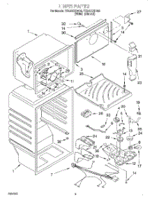 03 - Liner parts for Roper Refrigerator RT20AKXDN02 from AppliancePartsPros.com