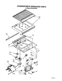 03 - Compartment Separator parts for Roper Refrigerator RT20CKXWW00 from AppliancePartsPros.com