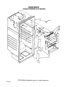 03 - Liner parts for Roper Refrigerator RT18DKYWW01 from AppliancePartsPros.com