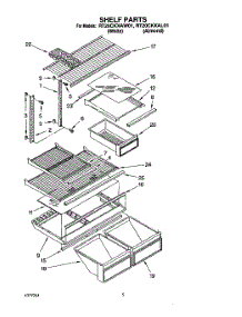 04 - Shelf parts for Roper Refrigerator RT20CKXAW01 from AppliancePartsPros.com