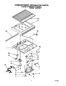 03 - Compartment Separator parts for Roper Refrigerator RT18BMXBW00 from AppliancePartsPros.com