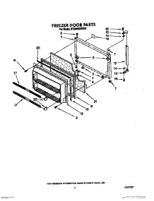 06 - Freezer Door parts for Roper Refrigerator RT20AKXXW01 from AppliancePartsPros.com