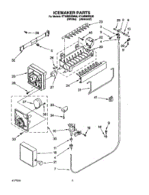 08 - Icemaker, Lit / Optional parts for Roper Refrigerator RT18BMXBW00 from AppliancePartsPros.com