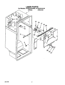 03 - Liner parts for Roper Refrigerator RT20CKXAW00 from AppliancePartsPros.com