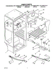 03 - Liner, Lit / Optional parts for Roper Refrigerator RT14DMXAW01 from AppliancePartsPros.com